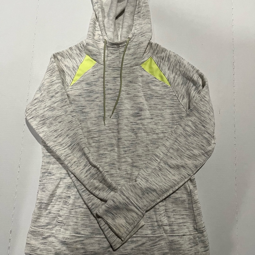 Tek Gear Gray Hoodie with Yellow Lining
